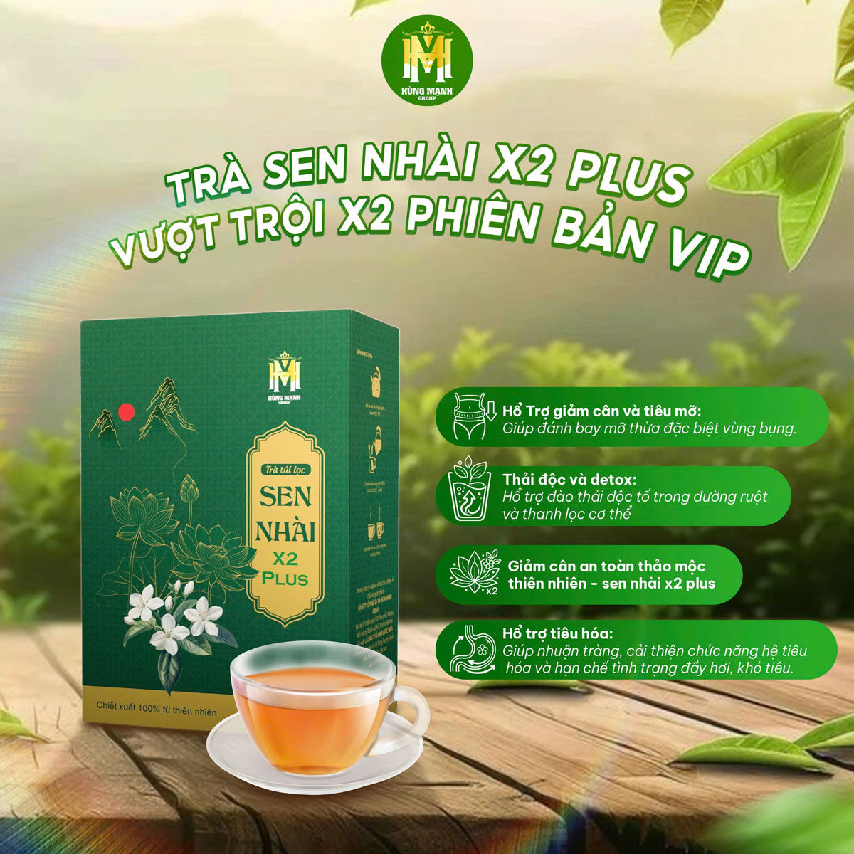 Trà Sen Nhài X2 Plus - Thải Độc, Giảm Mỡ & Nhuận Tràng Hiệu Quả